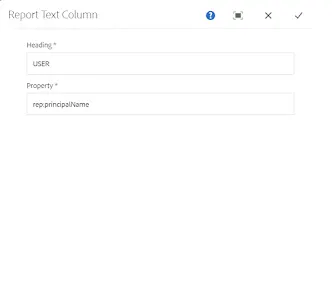 Report column configuration